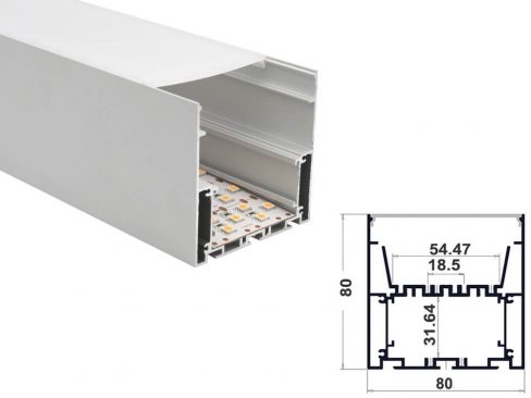 aluminium led profile ld 8080