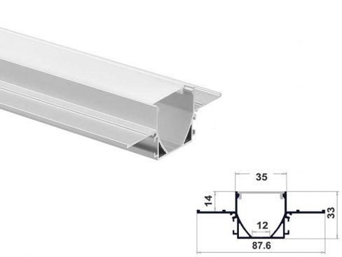 Aluminum led profile plaster in mount