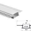 Aluminum led profile plaster in mount
