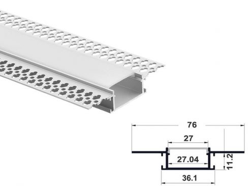 Aluminum led profile plaster in mount