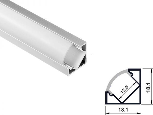 Aluminum led profile corner mount