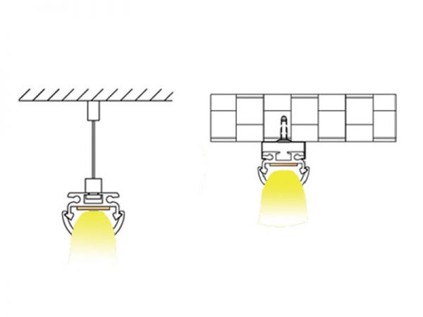Aluminum led profile Installation diagram