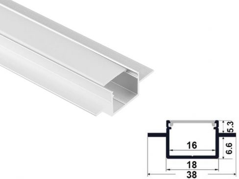 Aluminum led profile plaster in