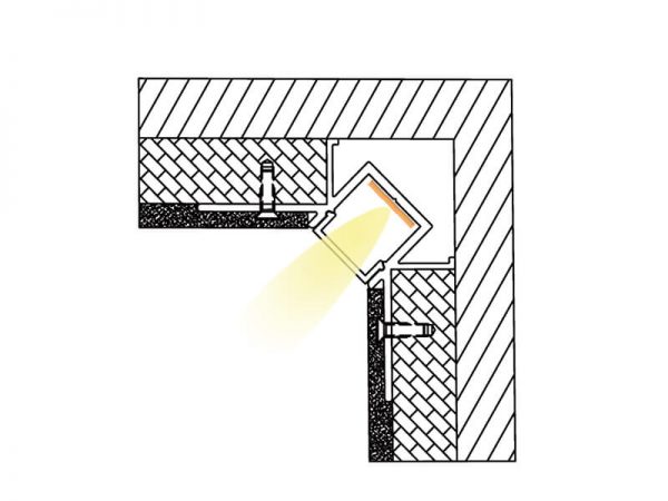 Aluminum led profile Installation diagram