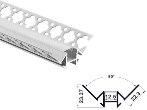 Aluminum led profile plaster in mount