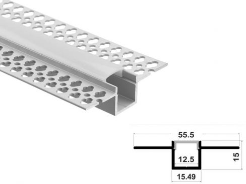 Aluminum led profile plaster in mount