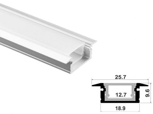 Aluminum led profile recessed mount