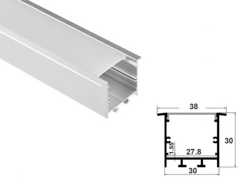 Aluminum led profile recessed mount