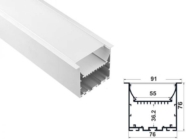 Aluminum led profile recessed mount