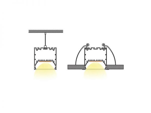 Aluminum led profile Installation diagram