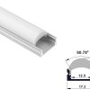 Aluminum led profile surface with lens