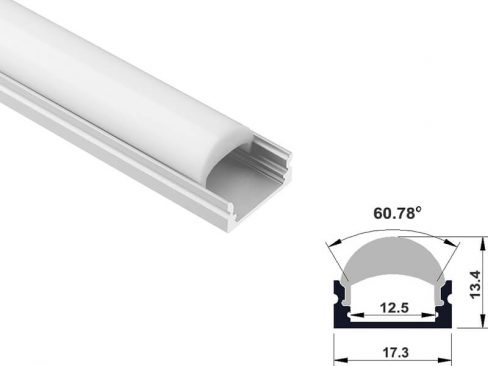 Aluminum led profile surface with lens