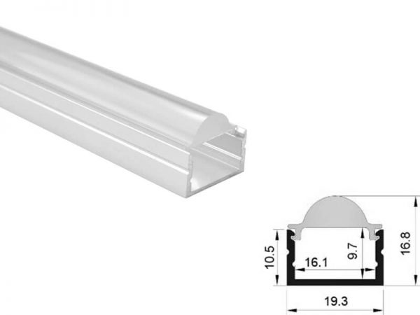 Aluminum led profile diffuser lens