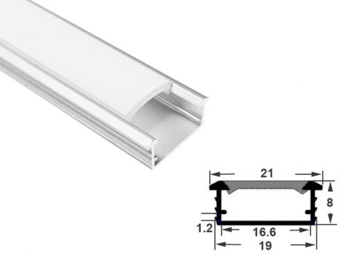 Aluminum led profile recessed mount