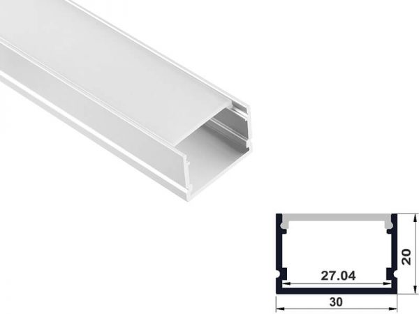 Aluminum led profile surface mount