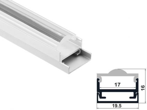 Aluminum led profile surface with lens