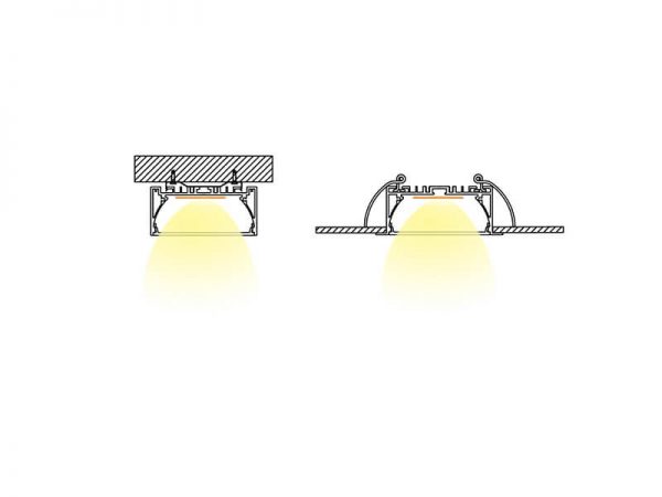 Aluminum led profile Installation diagram