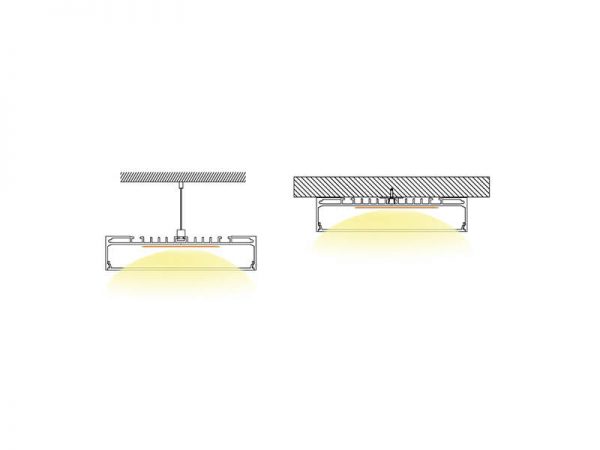 Aluminum led profile Installation diagram