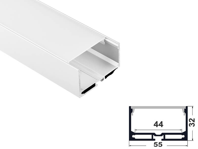 Profilé LED d'angle - Série V19 - 1,5 mètre - Aluminium - Diffuseur opaque  - Decoreno