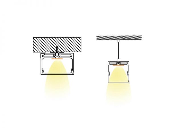 Aluminum led profile Installation diagram