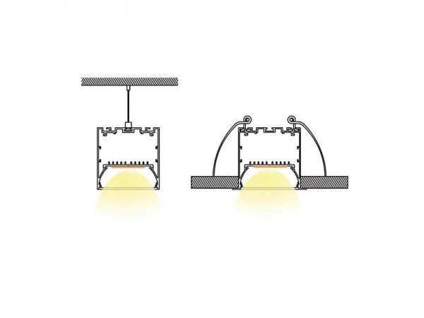 Aluminum led profile Installation diagram