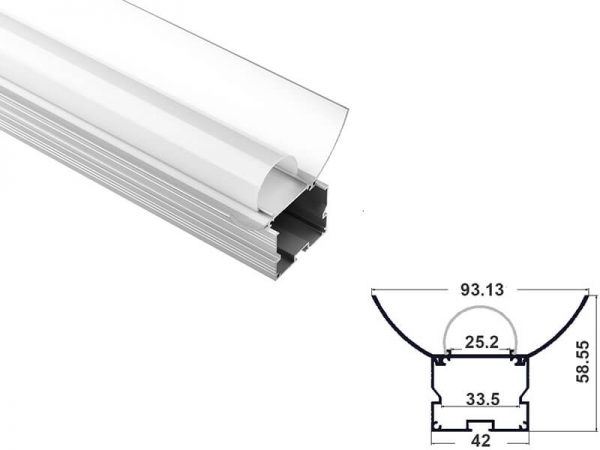 Aluminum led profile hanging mount