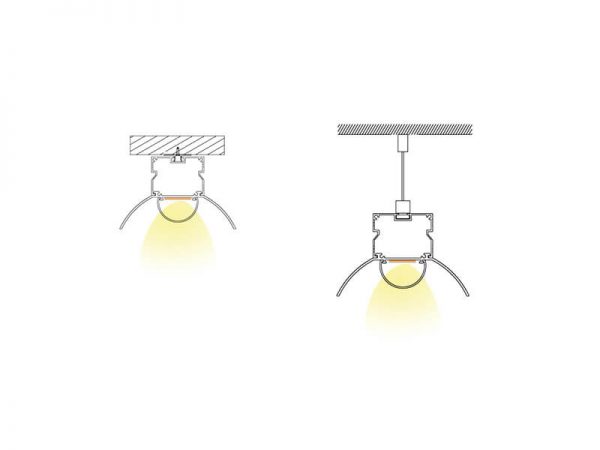 Aluminum led profile Installation diagram