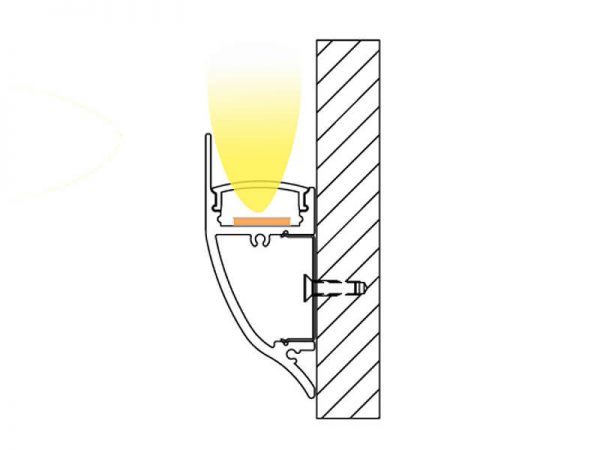 Aluminum led profile diffuser