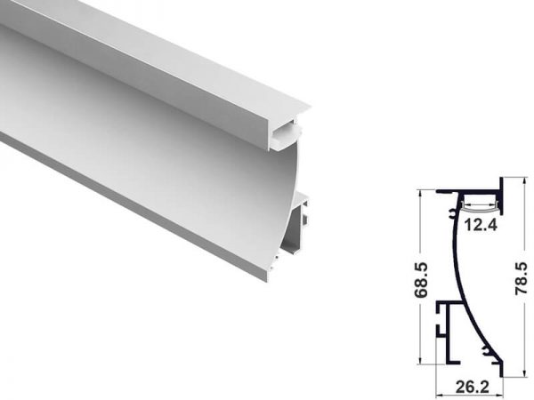 Aluminum led profile for wall