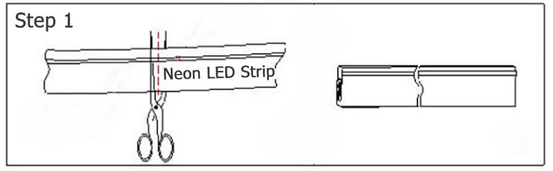 Installation Of Neon Strip Light Step 1