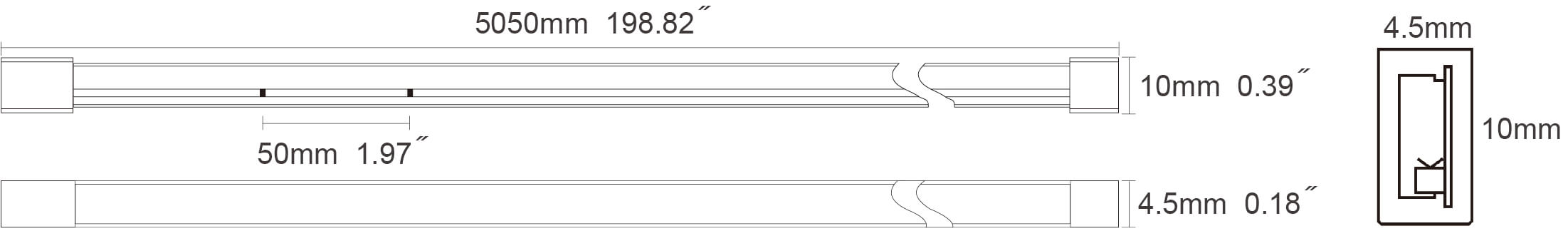 LED NEON FLEX 0410 DIMENSION
