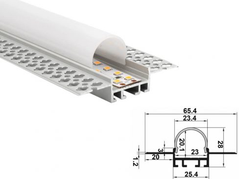 aluminium led profile ld 6528