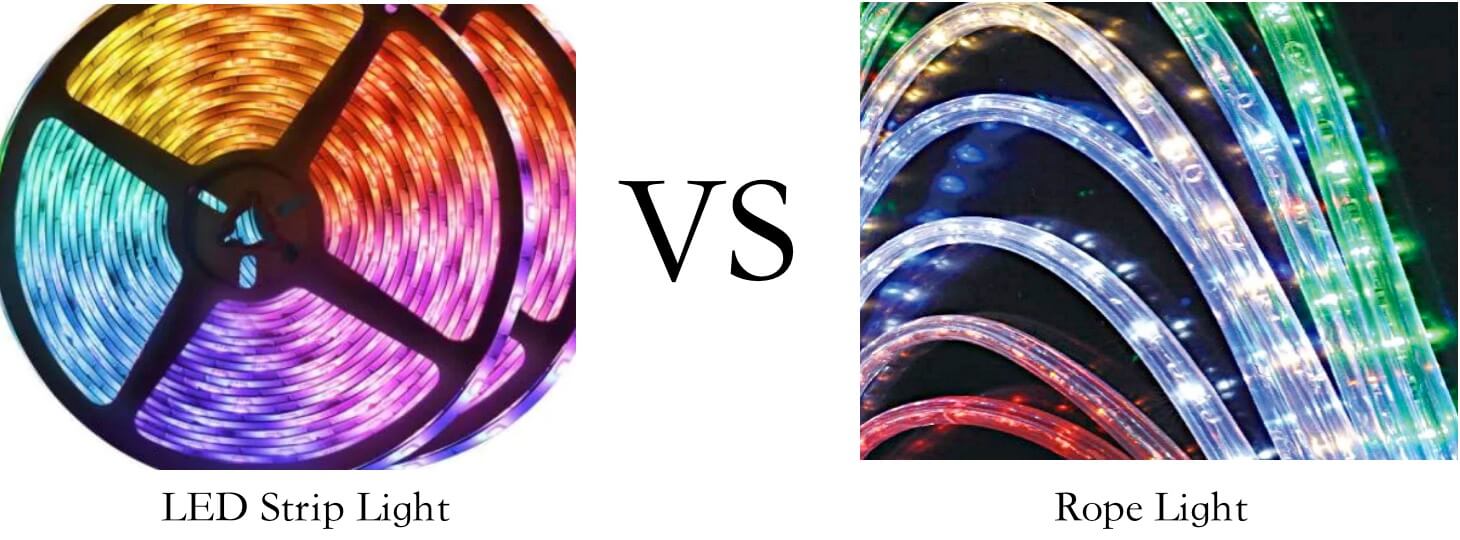 colors led strip vs rope light