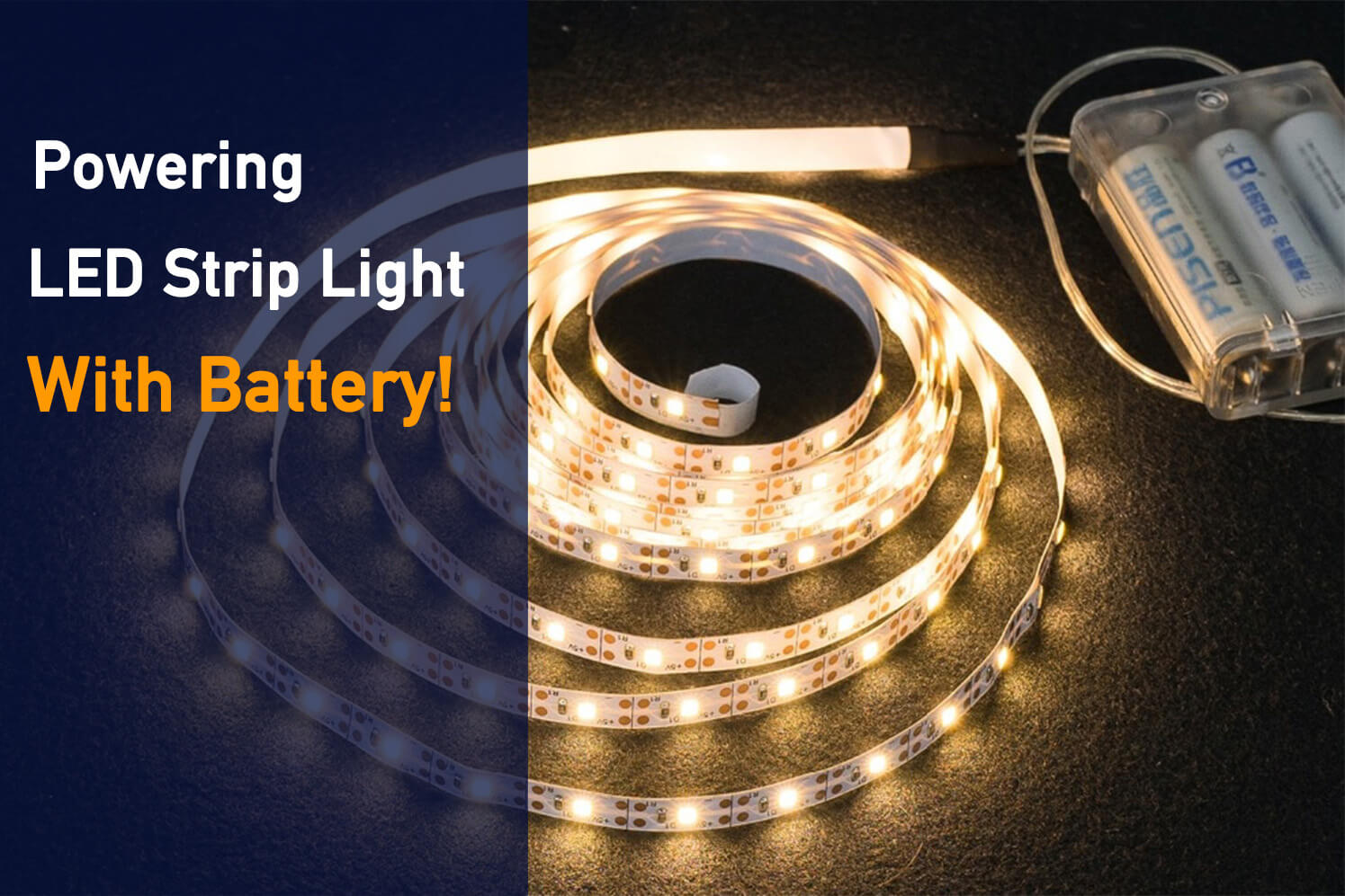 Powering LED Strip Lights with Battery - Myledy